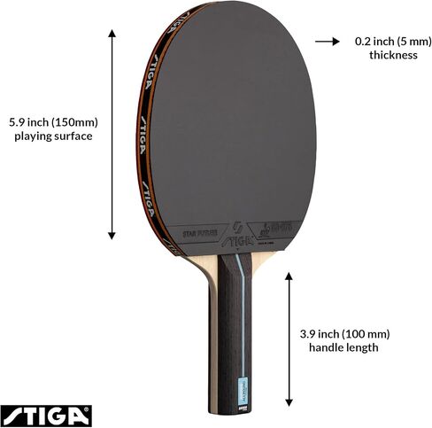 نظام STIGA Banda Allround Future System، مضرب تنس طاولة 5 طبقات، مطاط Star Future S، معتمد من ITTF، مستوى متوسط in Saudi Arabia