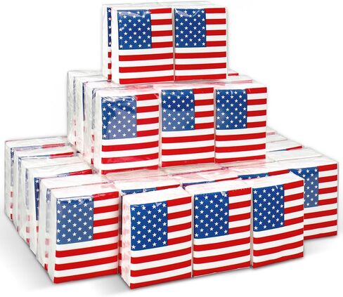 FYSUIMU 50 Bulk Patriotic Tissue Packs Mini Travel Size Facial Tissues 4th of July American Flag Portable Pocket Tissue for Independence Day 250th Anniversary Memorial Day Party Supplies in Kuwait