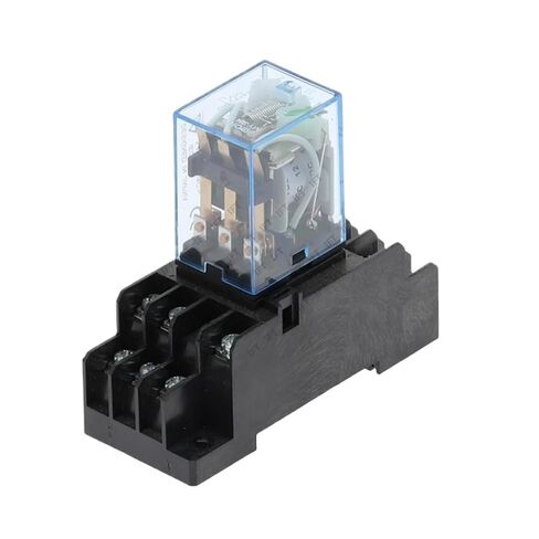 5 مجموعات من الملفات الكهرومغناطيسية العامة DPDT مرحل الطاقة MY3NJ 11 دبابيس HH53P DC12V 24 فولت تيار متردد 110 فولت 220 فولت مصغرة مع قاعدة PYF08A (التيار المتناوب 12 فولت) in Kuwait