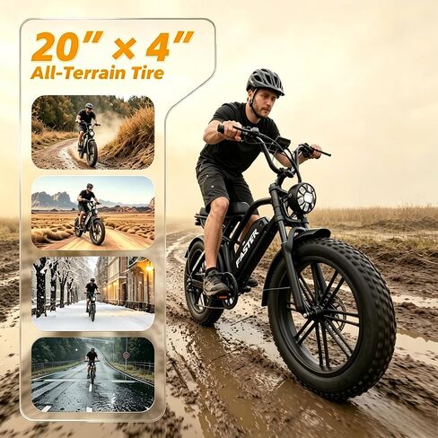1500W Electric Bike for Adults, 20x4 Fat Tire Mountain Ebike, 28MPH Max Speed, 48V 15.6Ah Removable Battery, Full Suspension Electric Bicycle for Outdoor Adventure UL2849 in Kuwait