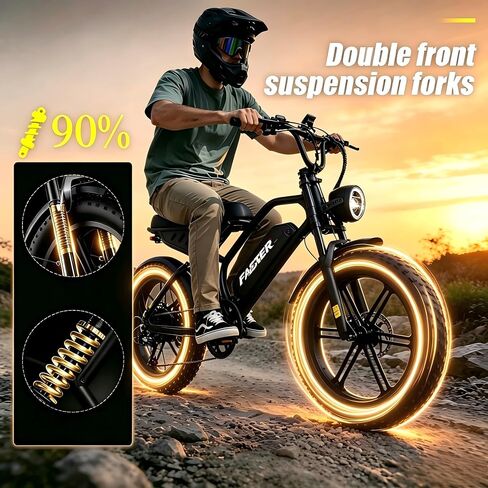 1500W Electric Bike for Adults, 20x4 Fat Tire Mountain Ebike, 28MPH Max Speed, 48V 15.6Ah Removable Battery, Full Suspension Electric Bicycle for Outdoor Adventure UL2849 in Kuwait