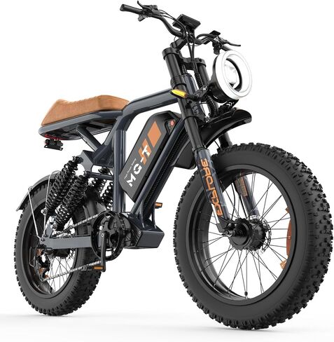 Electric Bike for Adults, 1500W-3000W Peak Fat Tire Ebike, Class 2 Moped Style All-Terrain Electric Bicycle with Advanced Suspension, UL 2849 Certified Removable Battery in Kuwait