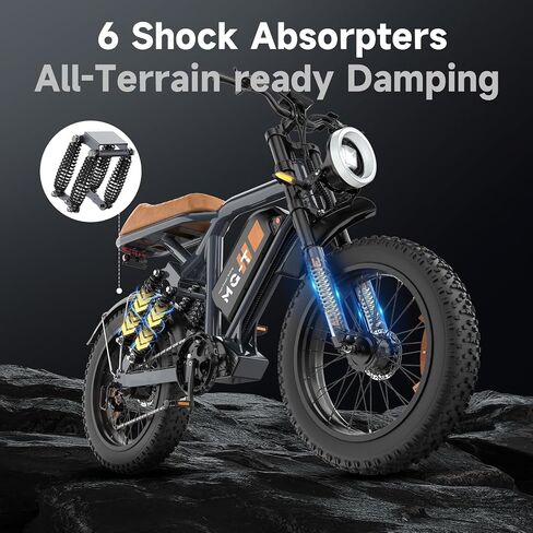 Electric Bike for Adults, 1500W-3000W Peak Fat Tire Ebike, Class 2 Moped Style All-Terrain Electric Bicycle with Advanced Suspension, UL 2849 Certified Removable Battery in Kuwait