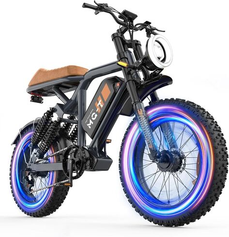 Electric Bike for Adults, 1500W-3000W Peak Fat Tire Ebike, Class 2 Moped Style All-Terrain Electric Bicycle with Advanced Suspension, UL 2849 Certified Removable Battery in Kuwait