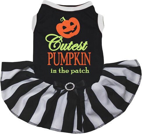 فستان Petitebella Cutest Smile Pumpkin in The Patch Puppy Dog (أسود/أرجواني LED، مقاس XX-Large) in Kuwait