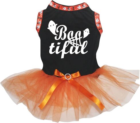 Petitebella Boo Tiful Puppy Dog Dress (Black/Purple, Medium) in Kuwait