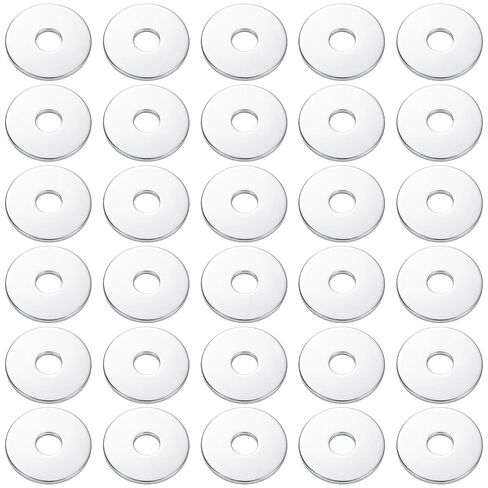 Acrux7 400PCS Steel Fender Flat Washers 5/16" x 1-1/5" Fender Washer, 2mm | Thick Heavy Duty Galvanized Carbon Steel Flat Washer Hardware for Screws and Bolts, Industrial & Home Use (M8 x 30mm) in Kuwait