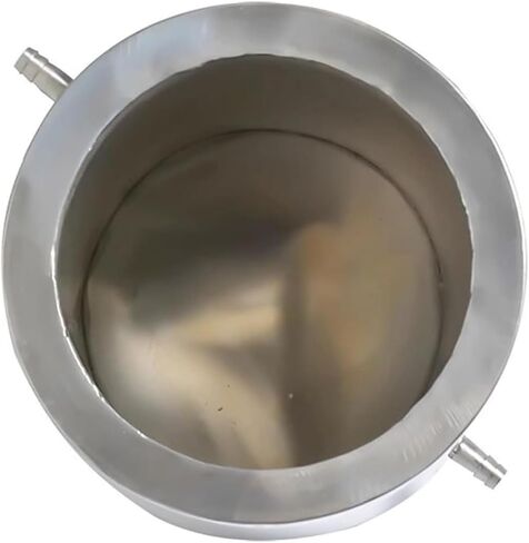 1.5L Laboratory Stainless Steel Drum, Special Barrel for Laboratory Dispersant Stirrer, Internal Diameter 99mm, Outer 127mm, 2 Semicircular Covers, Double Layer Stainless Steel Barrel, for Research in Kuwait
