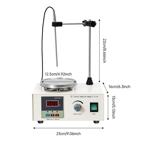 Magnetic Stirrer with Hot Plate, 2200 RPM Lab Stir Plate 0.53Gal Capacity, Precision Temperature Control Lab Mixer with LED Display for Homebrew Yeast Starter and Laboratory Mixing in Kuwait
