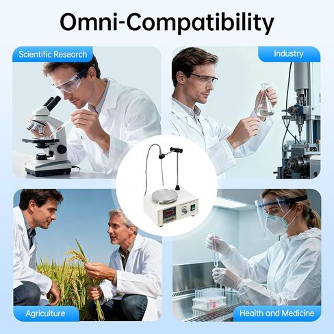 Magnetic Stirrer with Hot Plate, 2200 RPM Lab Stir Plate 0.53Gal Capacity, Precision Temperature Control Lab Mixer with LED Display for Homebrew Yeast Starter and Laboratory Mixing in Kuwait