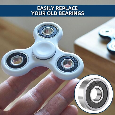 40 Pcs 608 2RS Ball Bearings – Bearing Steel and Double Metal Sealed Miniature Deep Groove Ball Bearings (8mm x 22mm x 7mm) in Kuwait