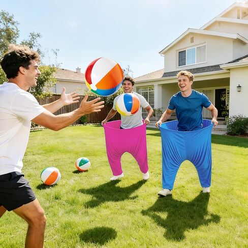 مجموعة ألعاب Granny Pants Yard، سراويل كبيرة الحجم مع كرات نطاطة ومضخات وأعلام، ألعاب رمي عملاقة في الهواء الطلق للبالغين وحفلات عيد ميلاد العائلة وحفلات الفناء الخلفي وتجمعات بناء الفريق in Kuwait