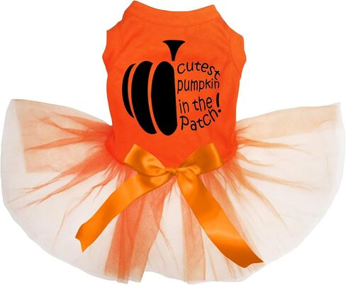 فستان Petitebella Half Cutet Pumpkin in The Patch Puppy Dog (أسود/مشبك، صغير) in Kuwait