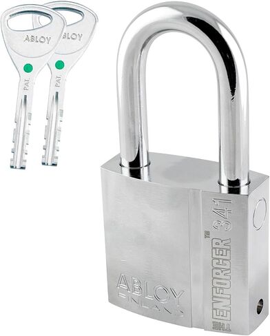 قفل ENFORCER ABLOY 341-50 للخدمة الشاقة - 2 بوصة (50 مم) خلوص من القيد، 25/64 بوصة (10 مم) تكبل من الصلب البورون السميك - قفل احتجاز القرص للنقل بالشاحنات والسكك الحديدية والحاويات - حماية آمنة للبنك in Kuwait