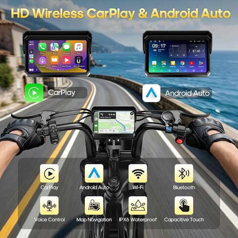 Electric Bike for Adults with Carplay & Android Auto, 1500W Peak 75 Miles 37MPH, 20" Fat Tire Ebike with 7-Speed, 48V Removable Battery, 1080P Front & Rear Dash Cam, Dual Suspension Electric Bicycle in Kuwait