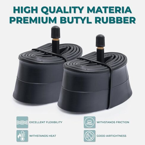 قطعتان، أنابيب دراجة ممتازة 12.5x1.75/1.95/2.10/2.125/2.25، متوافقة مع إطارات الدراجة 12x1.75 إلى 2.25 12 1/2x2 1/4، مع صمام شريدر 32 مم، مطاط البوتيل، تستخدم لدراجة الأطفال الجبلية والطرق in Kuwait