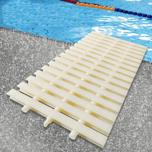 Splicable Plastic Swimming Pool Drainage Grate Cover Strip - 6Pcs Set for Water Overflow, Durable Floor Drain Covers, Perfect Swimming Pool Accessories in Kuwait