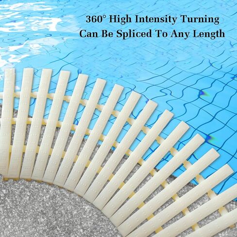 Splicable Plastic Swimming Pool Drainage Grate Cover Strip - 6Pcs Set for Water Overflow, Durable Floor Drain Covers, Perfect Swimming Pool Accessories in Kuwait