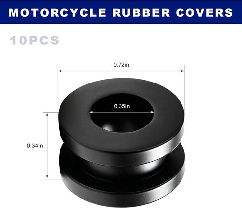 10 PCS Motorcycle M6 Grommets Kit, Rubber Motorbike Side Cover Grommet Buffer Washer Replacement, Shockproof O-Ring Grommets Pressure Relief Cushion for Fairing & Cowling in Kuwait