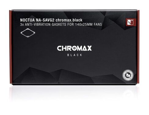 Noctua NA-SAVG2 chromax.أسود، حشوات مضادة للاهتزاز لمراوح 140 × 25 مم (مجموعة من 3، أسود) in Kuwait