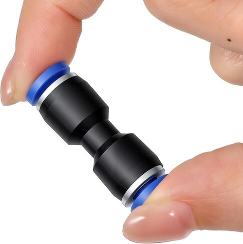 2 PCS PC4-M6 Pneumatic Straight Fitting and 10PCS Plastic Push to Connect Straight Union Tube Fitting Compatible with PTFE Pipes an Outer Diameter of 4mm, M6 Thread, Suitable for 3D Printers in Kuwait