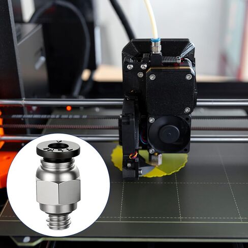 2 PCS PC4-M6 Pneumatic Straight Fitting and 10PCS Plastic Push to Connect Straight Union Tube Fitting Compatible with PTFE Pipes an Outer Diameter of 4mm, M6 Thread, Suitable for 3D Printers in Kuwait
