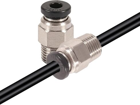 10 قطع PC4-M10 تركيبات موصل سريع هوائي، وصلة أنبوب بودين ذكر مستقيم PTFE دفع أنبوب لـ E3D-V6، أجزاء طارد بودين متوافقة مع طابعة ثلاثية الأبعاد Ender-3 وEnder-3 V2 in Kuwait