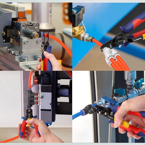 PLANEKO Air Line Removal Tool Disconnect Tool Kit for 1/4" 5/16" (6mm 8mm) Pneumatic Hose Fittings Removing with 10PCS 1/4" Tube OD x 1/4" NPT Male Straight Thread Push to Connect Fittings in Kuwait