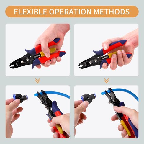 PLANEKO Air Line Removal Tool Disconnect Tool Kit for 1/4" 5/16" (6mm 8mm) Pneumatic Hose Fittings Removing with 10PCS 1/4" Tube OD x 1/4" NPT Male Straight Thread Push to Connect Fittings in Kuwait