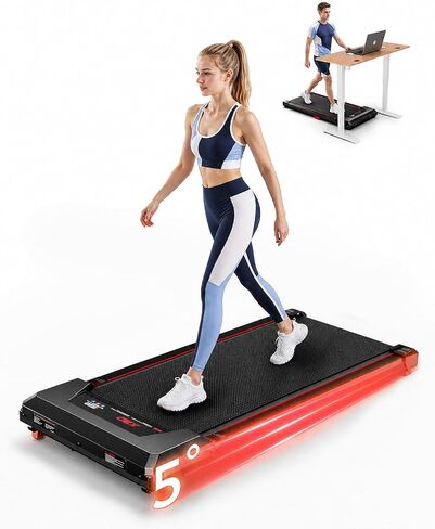 Walking Pad XBD 330LBS Under Desk Treadmill with Incline for Home Office, Compact Motorized Electric Treadmill, 2.5HP with Remote Control, LED Display in Kuwait