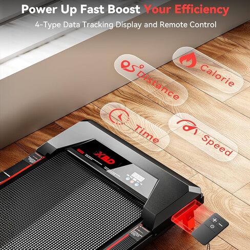 Walking Pad XBD 330LBS Under Desk Treadmill with Incline for Home Office, Compact Motorized Electric Treadmill, 2.5HP with Remote Control, LED Display in Kuwait