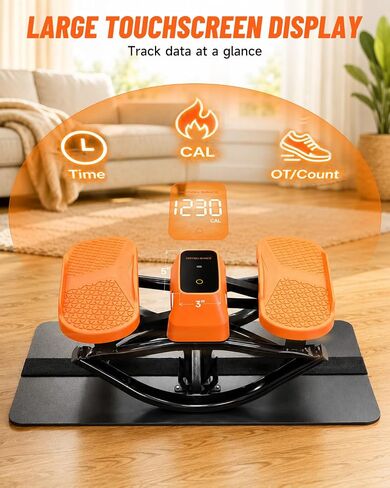 Motion Space Rock Stepper Side to Side, 3D Lateral Rocking Stepper with 15% Larger Pedal, Low Impact Full Body Workout, Large LCD Touchscreen, 330LBS Capacity Portable Exercise Stepper for Home in Kuwait