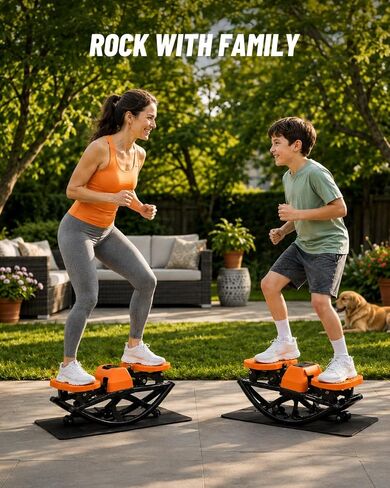 Motion Space Rock Stepper Side to Side, 3D Lateral Rocking Stepper with 15% Larger Pedal, Low Impact Full Body Workout, Large LCD Touchscreen, 330LBS Capacity Portable Exercise Stepper for Home in Kuwait