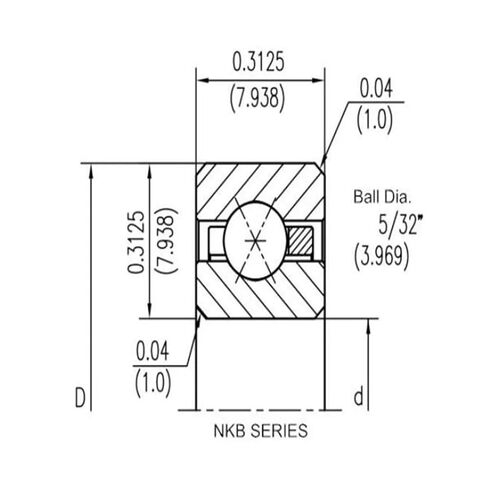 1PCS KB020XP0 Thin Section Open Bearings 2 X .625 0.3125 in Kuwait