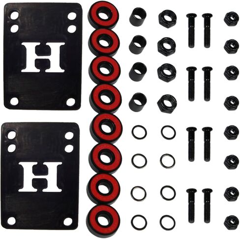 Independent Skateboard Trucks Package - Andrew Reynolds Hollows with Spitfire Wheels, ABEC 5 Red Bearings, 1" Hardware, and 1/8" Risers - Skateboard Parts Kit in Kuwait
