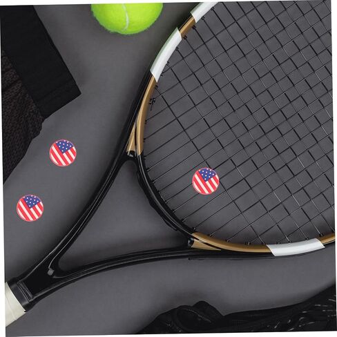 SEWACC 6pcs American Flag Tennis Vibration Dampener Silicone Tennis Racket Racquet Shock Absorbers for Players Training Matches in Kuwait
