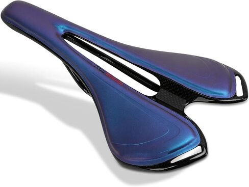 Bikes Saddle Replacement, 3K Carbon Fiber Hollow Bicycle Saddle Breathable Lightweight Mountain Bike Seat Cushion for Riding Cycling in Kuwait