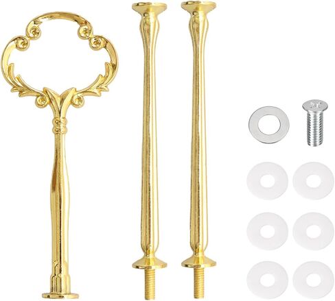 3 Tier Cake Stand Hardware Tiered Tray Plate Hardware Kit Heavy Metal Holder Fruit Plate Stand Food Plate Stand in Kuwait