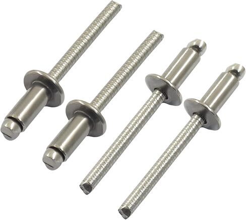 Hordion 70pcs 3/16 x 3/8 Stainless Steel Pop Rivets, 4.8 x 10mm Blind Rivets for Automotive Repairs Furniture in Kuwait