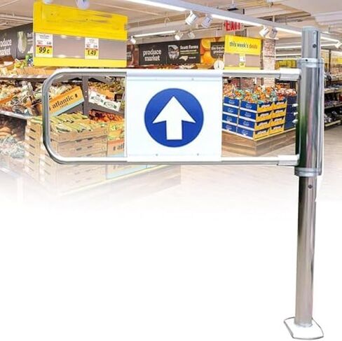 One-Way Traffic Door，Automatic Rebound Swing GateAutomatic Metal Turnstile Gate - Spring Loaded Security Door for Supermarkets & Libraries, Right Swing, 55 x 100 cm, Durable Access Control S in Kuwait