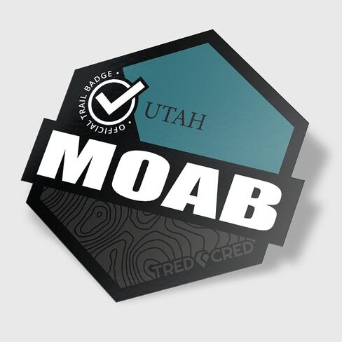 Moab Utah Trail Sticker - 3" - Waterproof - UV Protected - Durable in Kuwait