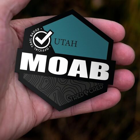 Moab Utah Trail Sticker - 3" - Waterproof - UV Protected - Durable in Kuwait