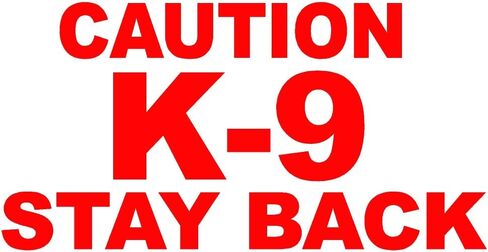 StickerDad Caution K-9 Stay Back V1 Vinyl Decal for Windows, Walls, Bumpers, Laptop, Lockers, etc (Reflective Red, 6 Inches) in Kuwait