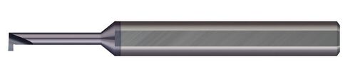 أداة الحز Micro 100 MRR-030-250-080X - حلقة الاحتفاظ، عرض 0.030 بوصة، مشروع 0.025 بوصة، قطر التجويف الأدنى 0.090 بوصة، أقصى عمق للتجويف 1/4 بوصة، إزاحة 0.0525 بوصة، قطر عرقوب 1/8 بوصة، 1-1/2 بوصة OAL، AlTiN in Kuwait