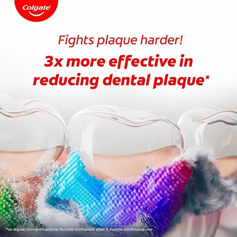 Colgate Total Plaque Release Toothpaste | Tooth Paste with Amino Foam & Zinc | Colgate Paste Toothpaste for Stronger Gums | 3X More Effective at Fighting Plaque - Natural Mint (80gm)(2.8 Ounce) in Kuwait