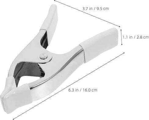 1PC A Shaped Heavy Duty Spring Clip Metal White for Wedding Dress Waist Trailing Wood Photography in Kuwait