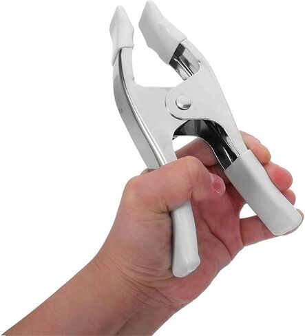 1PC A Shaped Heavy Duty Spring Clip Metal White for Wedding Dress Waist Trailing Wood Photography in Kuwait
