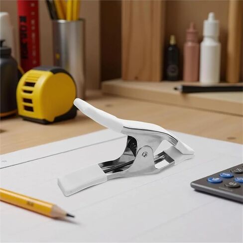 1PC A Shaped Heavy Duty Spring Clip Metal White for Wedding Dress Waist Trailing Wood Photography in Kuwait