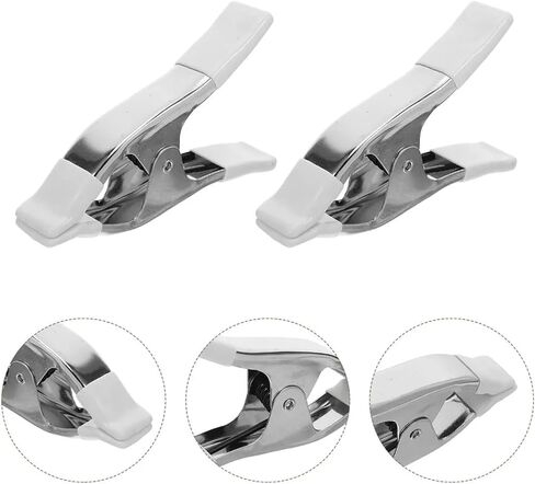 1PC A Shaped Heavy Duty Spring Clip Metal White for Wedding Dress Waist Trailing Wood Photography in Kuwait
