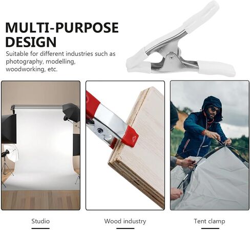 3Pcs Heavy Duty Spring Clamps Clips Backdrop Stand Photography Supplies Dress for Fitting in Kuwait